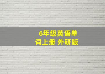 6年级英语单词上册 外研版